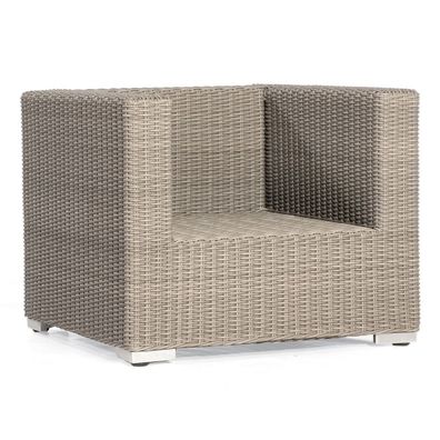 Sonnenpartner Lounge-Sessel Residence Aluminium mit Polyrattan stone-grey inklusive