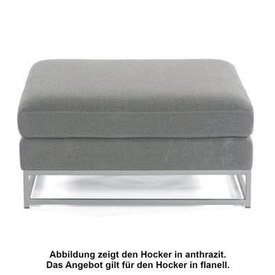 Sonnenpartner Lounge-Hocker Unique Aluminium mit Kissen flanell Loungesessel Sunbrel