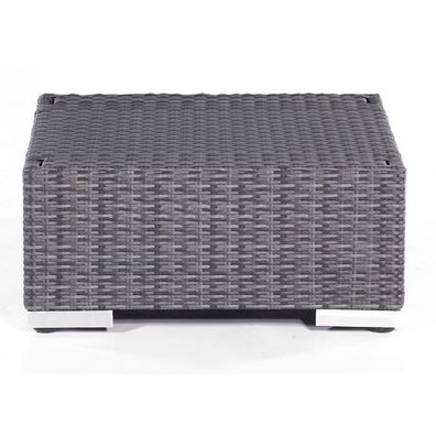 Sonnenpartner Lounge-Hocker Residence Aluminium mit Polyrattan graphit-schwarz inklu