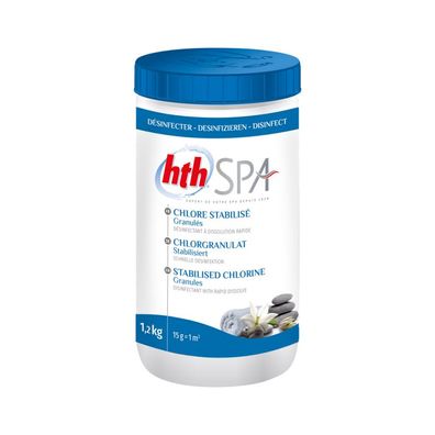 hth Spa Chlorgranulat stabilisiert 1,2 kg zur Whirlpool Desinfektion für Whirlpools