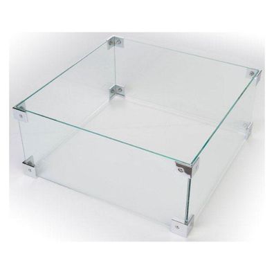 Happy Cocooning Glasschirm für Feuertische quadratisch/ rechteckig 49x49x21 cm Glasum