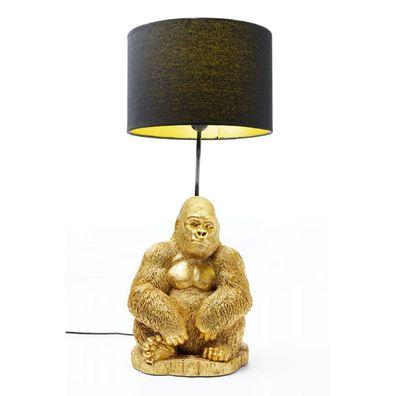 KARE Design Tischleuchte Monkey Gorilla Gold handgefertigte Dekolampe 51796