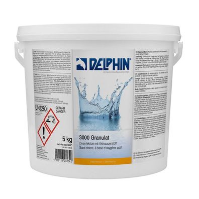Delphin 3000 Granulat 5 kg schnelllösliches Aktivsauerstoff Schwimmbadpflege Poolpfl