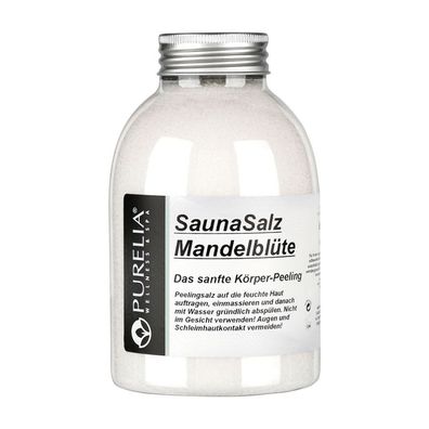 Purelia Sauna Salz Mandelblüte 650g Peelingsalz Sauna Salz Peeling Körperpeeling