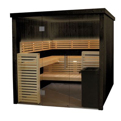 Harvia Fenix 2020S Sauna Saunakabine aus Fichte schwarz Indoor-Sauna 206 x 203 x 201