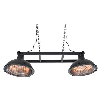 SUNRED® Hänge-Infrarot-Heizstrahler Indus II Bright Hanging Black 3000 Watt schwarz