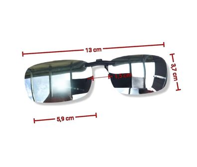 Sonnenbrille Ohne Rahmen Überziehbrille Rechteck Brille Silberfarbe Aufziehbrille