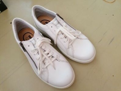 Jomos Damenschuhe 41 Echtes Leder Weiß Sneaker Schnürhalbschuhe