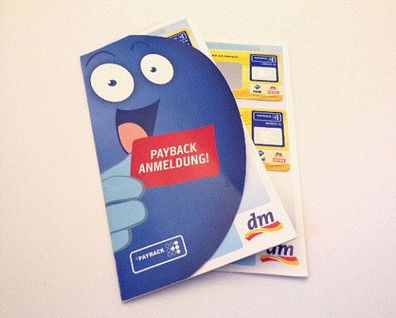 Payback Punkte Sammel Karte + Partnercard DM Drogeriemarkt 2 Karten - Gold Edition