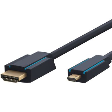 1m Micro HDMI Kabel High End High Speed 4K 30Hz 2160p 24kt vergoldet 10.2 Gbit/ s