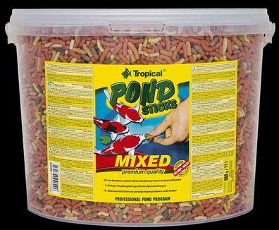 Tropical Pond Sticks Mixed 11 Liter - schwimmendes Hauptfutter für Teichfische