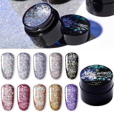 UV Nagel Gel Malerei Glitter - Diamant schillernde Gel Maniküre - nf-n203