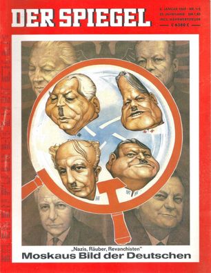 Der Spiegel Nr. 1-2 / 1969 Moskaus Bild der Deutschen "Nazis, Räuber, Revanchisten"