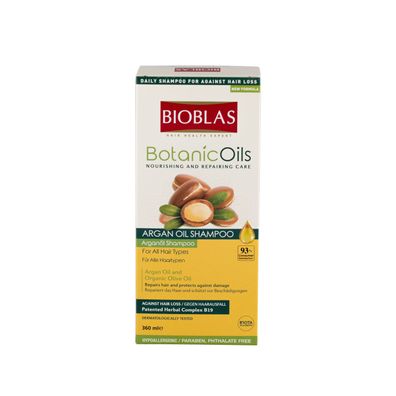 Bioblas Botanic Oils Arganöl Shampoo Anti Haarausfall für Mann und Frau 360 ml