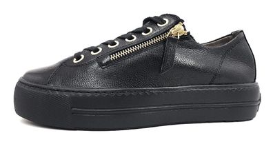 Paul Green Damenschuhe Schnürschuhe Sportive Sneaker Schwarz Freizeit