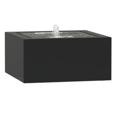 Adezz Wassertisch Aluminium schwarzgrau Wasserspiel mit Pumpe und LED verschiedene G