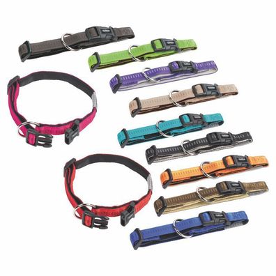 Nobby Halsband SOFT GRIP XS/ XS-S/ S-M/ M-L/ L-XL alle Farben - Nylon Hundehalsband