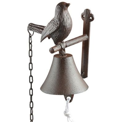 Esschert Gusseiserne Glocke Türglocke Vogel Landhausstil DB86