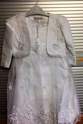 Neu Kleid Taufe Hochzeit Festkleid mit Bolero sehr süß Gr.92-146 Neu