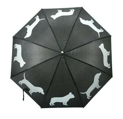 Esschert Design reflektierender Hundeschirm Schirm Regenschirm Automatik TP331