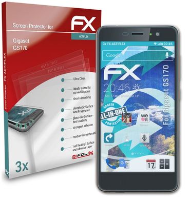atFoliX 3x Schutzfolie kompatibel mit Gigaset GS170 Folie klar&flexibel