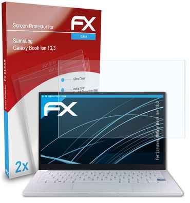 atFoliX 2x Schutzfolie kompatibel mit Samsung Galaxy Book Ion 13,3
