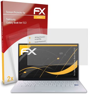 atFoliX 2x Schutzfolie kompatibel mit Samsung Galaxy Book Ion 13,3 Panzerfolie