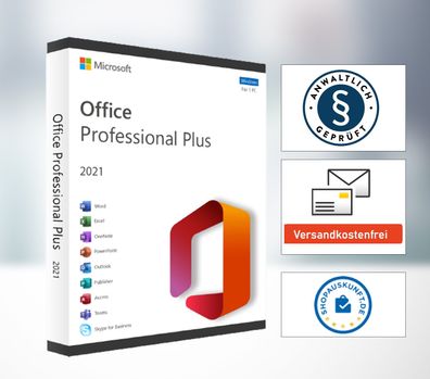 Microsoft Office 2021 Professional Plus | 1 PC | unbegrenzte Laufzeit | Postversand