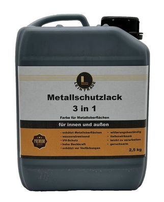 Metallschutzlack 3 in 1 Buntlack Metallfarbe Rostschutz Schutzlack ab(11,29€/ kg)