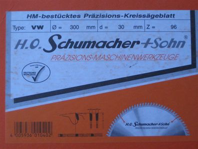 Kreissägeblatt Schumacher + Sohn HM 300 D30 Z96