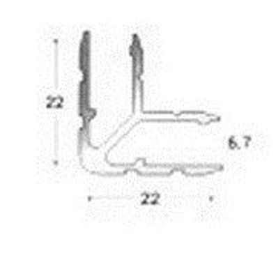 Casemaker Einsteckprofil 6,7mm 22x22 Kantenschutz