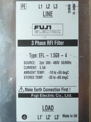 Fuji Electric EFL 1.5G9-4 Netzfilter 380-480V 5,5A