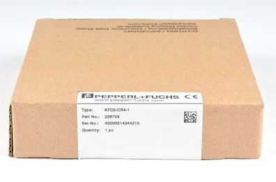 Pepperl + Fuchs KFD2-CR4-1 Transmitterspeisegerät Part No.: 228759