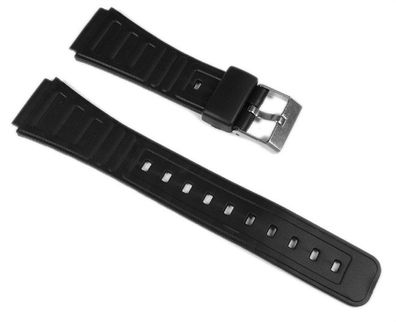MInott Ersatzband Uhrenarmband Kunststoff Band 18mm schwarz 16403