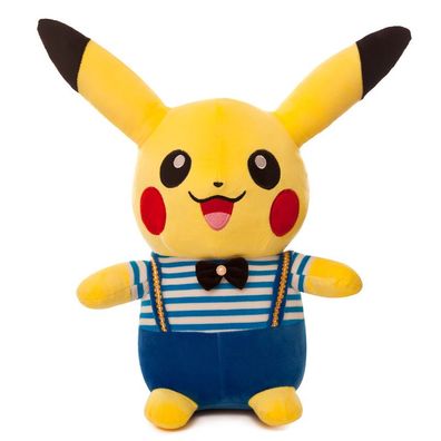 Anime Pokemon Stofftier Puppe Hosenträger Hose Pikachu Plüschtier Spielzeug Blau