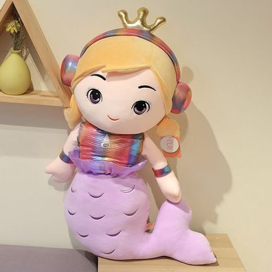 Cartoon Meerjungfrau Plüsch Plüschtier Spielzeug Kinder Puppe Geschenk Lila