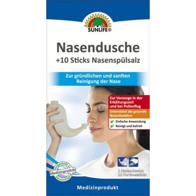 392,44EUR/1kg Sunlife Nasendusche + 10 Salzsticks Medizinprodukt Pollenflug Erk?ltung