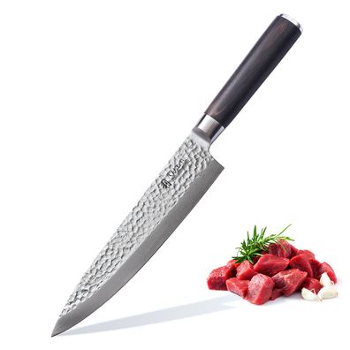 WAKOLI Chefmesser, Klingenlänge: 20,50 cm - Serie "Wakoli Pakka mit Hammerschlag"