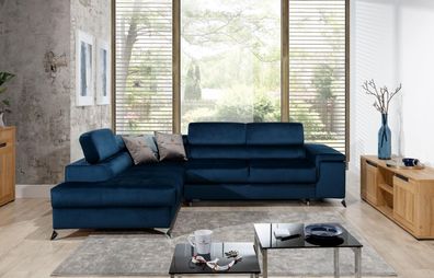 Eridano Sofa Couch Garnitur Sofa Sofagarnitur mit Schlaffunktion und Bettkasten Wohnl