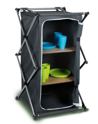 Campingschrank 53x49x95cm klappbar Klappschrank Aufbewahrung Küche Reise Zelt