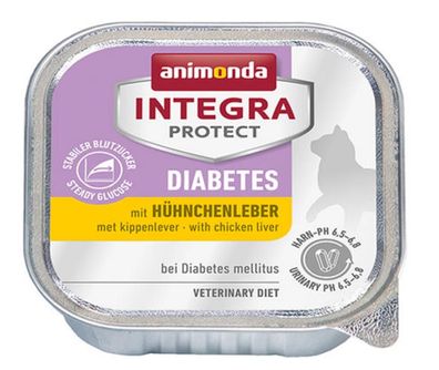 animonda ¦ Integra Protect - Diabetes - Hühnchenleber - 16 x 100g ¦ Diät-Nassfutte...