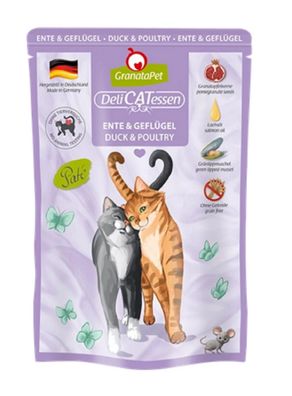 GranataPet ¦ DeliCatessen - Ente & Geflügel - 12 x 85 g ¦ nasses Katzenfutter in ...