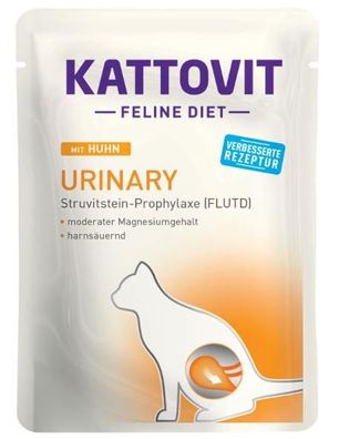 Kattovit | Feline Diet - Urinary - Huhn - 24 x 85g ¦ nasses Katzenfutter zur Verri...