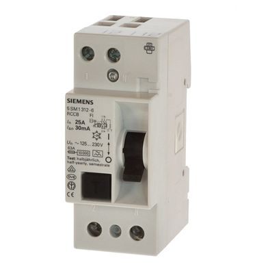 Siemens 5SM1312-6 Fi 25A 0,03A Fi tief 55mm 2 polig / gebraucht