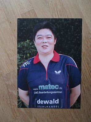 Tischtennis Bundesliga TTC Frickenhausen Jian Xin Qiu - handsigniertes Autogramm!!!