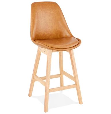 Kokoon&reg; Design-Barhocker JANIE MINI 48x56x102 cm, Kunstleder, Braun, 12,1 kg