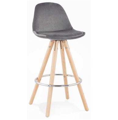 Kokoon&reg; Design-Barhocker FRANKY MINI 65 41x41x87 cm, Textil, Grau, 10,01 kg