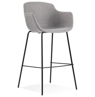 Kokoon&reg; Design-Barhocker Largess 54x59x107,5 cm, Textil, Hellgrau, 7,3 kg