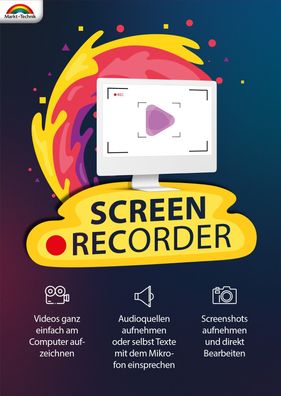 Screen Recorder - Lizenz für 3 PCs - Markt + Technik Neuheit - PC Download Version