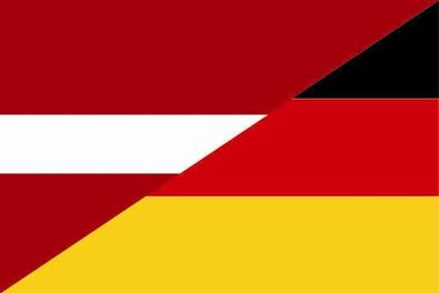 Aufkleber Fahne Flagge Lettland-Deutschland in verschiedene Größen